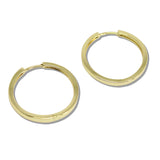110423, 25MM GOLD DIPPED WATER RESISTANT HUGGIE HOOP EARRINGS