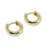 110424, 15MM WATER RESISTANT CHUNKY HUGGIE HOOP EARRINGS