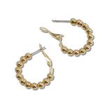110446, 20MM MINIMAL BRASS BEADED HOOP EARRINGS