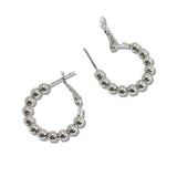 110446, 20MM MINIMAL BRASS BEADED HOOP EARRINGS