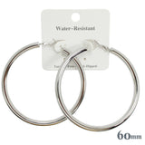 110464, 60MM GOLD DIPPED WATER RESISTANT CHUNKY HOOP EARRINGS