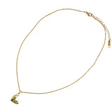 110467, BUBBLE HEART CHARM STAINLESS STEEEL NECKLACE