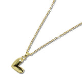 110467, BUBBLE HEART CHARM STAINLESS STEEEL NECKLACE