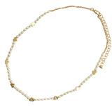 110473, DAINTY HEART ACCENT PEARL BEADED NECKLACE