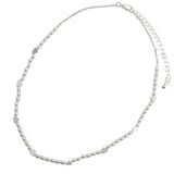 110473, DAINTY HEART ACCENT PEARL BEADED NECKLACE