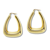 110474, GOLD DIPPED BOLD GEOMETRIC HOOP EARRING