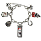 110496, WESTERN COWBOY HERITAGE MULTI CHARM BRACELET