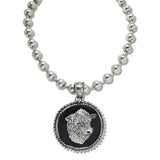 110499, WESTERN BOLD BABY BULL COIN PENDANT BEADED NECKLACE