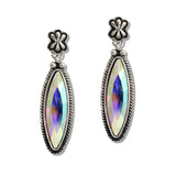 110518, WESTERN MARQISE CUT CRYSTAL DROP EARRING