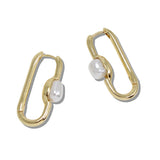 110534, FRESHWATER PEARL ACCENT OBLONG EARRINGS