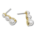 110538, TRIPLE PEARL GRADUATED DROP EARRINGS