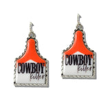 110550, WESTERN COWBOY KILLER CATTLE TAG EARRINGS