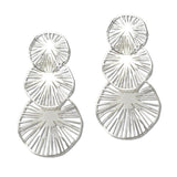 110559, SUNBURST TRIPLE TIER DROP EARRINGS