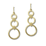 110560, GRADUATED TRIPLE LOOP FLORAL EARRINGS