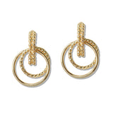 110562, TEXTURED MULTI HOOP POST EARRING