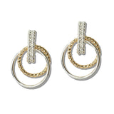 110562, TEXTURED MULTI HOOP POST EARRING