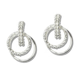 110562, TEXTURED MULTI HOOP POST EARRING