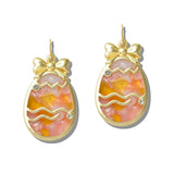 110572, FESTIVE EASTER EGG BOW EARRINGS
