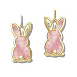 110574, MARBKLED EASTER BUNNY EARRINGS