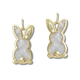 110574, MARBKLED EASTER BUNNY EARRINGS