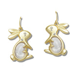 110575, MARBLED EASTER BUNNY EARRINGS