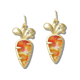 110576, MARBLED EASTER CARROT EARRINGS