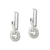 Modern Pearl BAR Drop Earrings - view 3