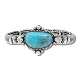 110603, WESTERN TURQUOISE STONE STRETCH BRACELET