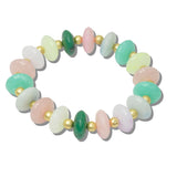 110613, MARBLED RESIN DISC STRETCH BRACELET