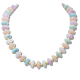 110619, MARBLED RESIN DISC BEADED NECKLACE