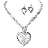 110624, HEART PENDANT TOGGLE CHAIN NECKLACE