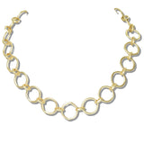 110625, TOGGLE LINK NECKLACE WITH PAVE CHARM