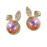 110647, CRYSTAL EASTER BUNNY STUD EARRINGS