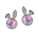 110647, CRYSTAL EASTER BUNNY STUD EARRINGS