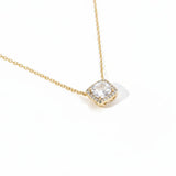 110654, BRIGHTER THAN GLITTER DAINTY SQUARE CUBIC ZIRCONIA NECKLACE