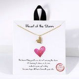 110656, HEART OF THE STORM DAINTY VALENTINES HEART CHARM NECKLACE