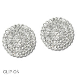110665, SUNBURST RHINESTONE CLIP ON EARRING