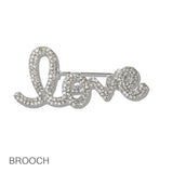 110671, CRYSTAL ENCRUSTED VALENTINE LOVE BROOCH PIN