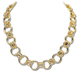 110719, BOLD GOLD LINK CHAIN STATEMENT NECKLACE