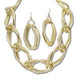 110748, CHUNKY MESH LUNK INTERLOCKING STATEMENT NECKLACE