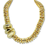 110751, SCULPTURAL NUGGET TOGGLE STATEMENT NECKLACE