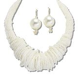 110755, CHUNKY PEARL BIB NECKLACE