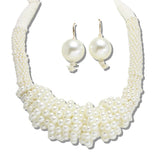 110756, MULTI STRAND PEARL BIB STATEMENT NECKLACE