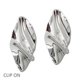 110766, RADIANT GLIDED RIPPPLE CLIP ON EARRINGS