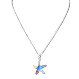 110781, OCEAN ENAMEL STARFISH PENDANT NECKLACE