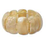 110791, GEOMETRIC MARBLED RESIN STRETCH BRACELET