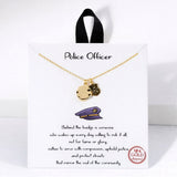 Police Officer Dainty Charm Necklace