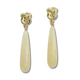 110808, KNOT TOP MARBLEIZED RESIN DROP EARRINGS