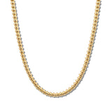 110816, POLISHED RIBBED BEAD NECKLACE