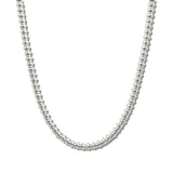 110816, POLISHED RIBBED BEAD NECKLACE